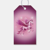 Verjaardag Roze Pegasus Fantasy Design Cadeaulabel (Achterkant)