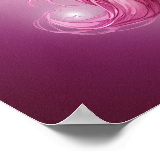 Verjaardag Roze Pegasus Fantasy Design Matte Poster (Hoek)