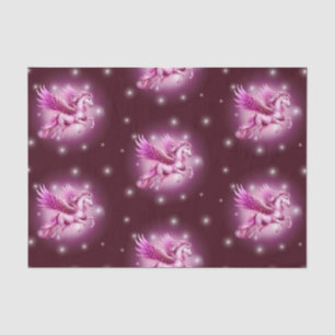 Verjaardag Roze Pegasus Fantasy Design Tissuepapier