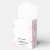 Verjaardag roze witte glitter dank u bedankdoosjes (Geopend)