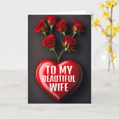 VERJAARDAG ROZEN ROMANTISCHE KAART VOOR ECHTGENOTE (Gele Bloem)