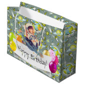 Verjaardag ruimtetijd groot cadeauzakje (Voorkant Gekanteld)