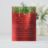 Verjaardag Rustieke Boslandschap Rood Groene Drupp Kaart (Staand voorkant)