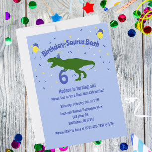 "Verjaardag-Saurus" Dinosaurus Verjaardagsfeest vo Kaart