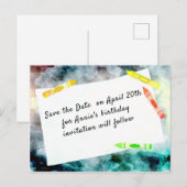 Verjaardag Save The Date-ansichtkaart Briefkaart (Voorkant / Achterkant)