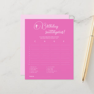 Verjaardag scattergories! Feeën Verjaardagsfeestje
