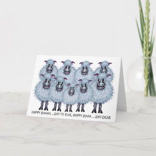 Verjaardag schapen zingen kaart