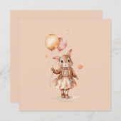 verjaardag schattig konijn (Voorkant / Achterkant)