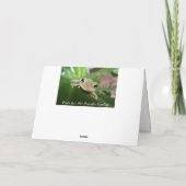 Verjaardag, schattige lachende kikker. kaart (Achterkant)