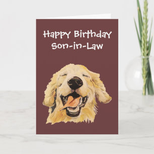Verjaardag Schoonzoon Goud Retriever Hond Kaart