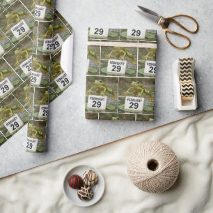 Verjaardag Schrikkeljaar Kikker Cadeaupapier