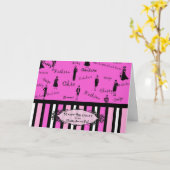 Verjaardag Secret Pal - Classy Lady Kaart (Gele Bloem)