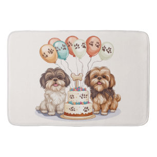Verjaardag Shih Tzu Honden Verjaardagstaart Badmat