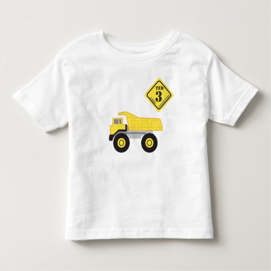 Verjaardag Shirt - Dump Truck Construction (Voorkant)
