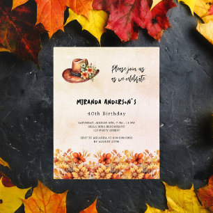 Verjaardag sinaasappel bloemen cowgirl budget uitn