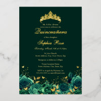 Verjaardag Smaragd Bloemenvlinder Quinceanera