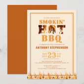 Verjaardag Smokin Hot BBQ Party Kaart (Voorkant / Achterkant)