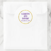 verjaardag sparen de datum sjabloon ronde sticker (Tas)
