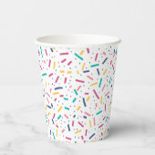 Verjaardag Sprinkles Snoep Pattern Papieren Bekers (Achterkant)