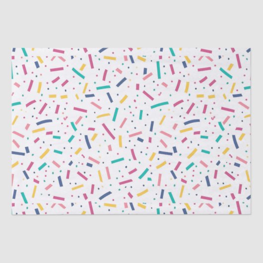 Verjaardag Sprinkles Snoep Pattern Tissuepapier (Voorkant)