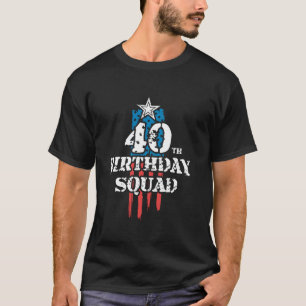 Verjaardag Squad Party Matching Family Group 40th T-shirt