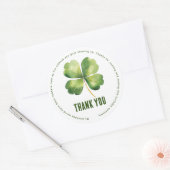 Verjaardag St Patrick's Day Gepersonaliseerd Dank Ronde Sticker (Envelop)