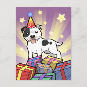 Verjaardag Staffordshire Bull Terrier Briefkaart