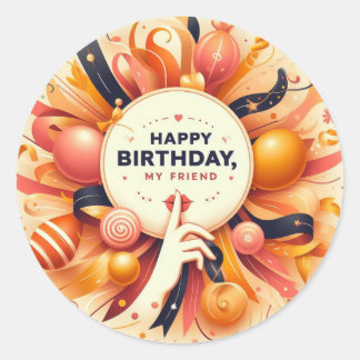 Verjaardag sticker voor beste vriend