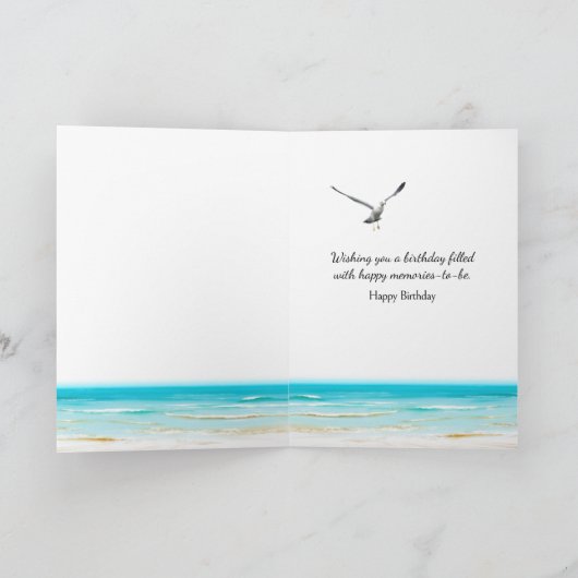 Verjaardag strand Briefkaart in envelop (Binnen)