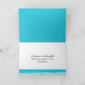 Verjaardag strand envelop met palmbomen kaart (Binnen)