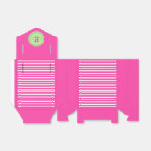 Verjaardag Stripes Roze⎮Wit Groen Favoriet Box Bedankdoosjes (Uitgevouwen)