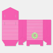 Verjaardag Stripes Roze⎮Wit Groen Favoriet Box Bedankdoosjes (Ongevouwen)