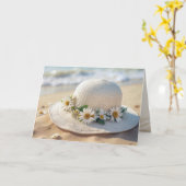 Verjaardag Summer Beach Pet Kaart (Gele Bloem)