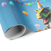 Verjaardag T-Rex Cadeaupapier (Rol Hoek)