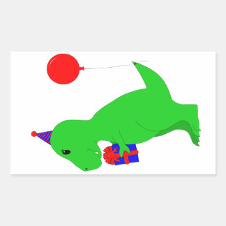 Verjaardag T-Rex Rechthoekige Sticker
