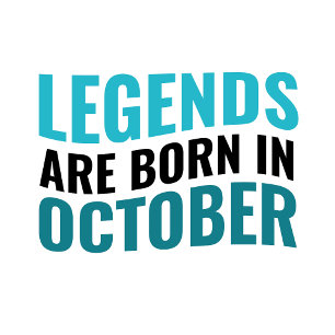 Verjaardag T-shirt, legendes worden geboren in okt T-shirt