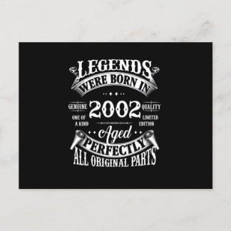 Verjaardag T-shirt Vintage Legenden Geboren In 200 Briefkaart
