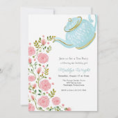 Verjaardag Tea Party Douche Kaart (Voorkant)