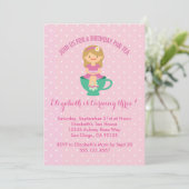 Verjaardag Tea Party Uitnodigingen Par-tea Uitnodi (Staand voorkant)