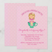 Verjaardag Tea Party Uitnodigingen Par-tea Uitnodi (Voorkant / Achterkant)