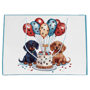 Verjaardag teckel honden groot cadeauzakje