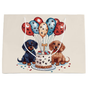 Verjaardag teckel honden groot cadeauzakje