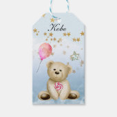 Verjaardag Teddy Bear Gift Labels Cadeaulabel (Voorkant)