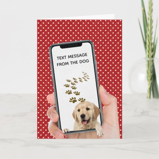 verjaardag tekstbericht op mobiele telefoon kaart (Voorkant)