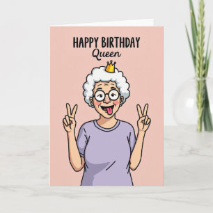Verjaardag Tiara Kaart met Fantasie