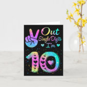 Verjaardag Tie Dye Single Digits Im 10e Digits Mei Kaart (Gele Bloem)