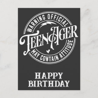 Verjaardag tiener feestdagenkaart