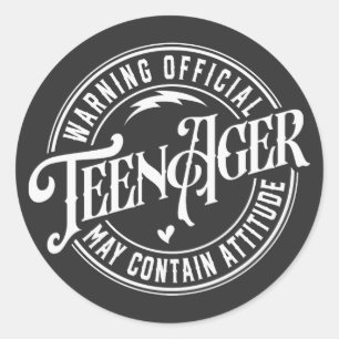 Verjaardag tiener ronde sticker