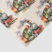 Verjaardag treinmotor tissuepapier (Detail)