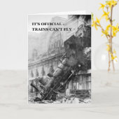 Verjaardag treinwrak treinongeluk Antiek Kaart (Gele Bloem)